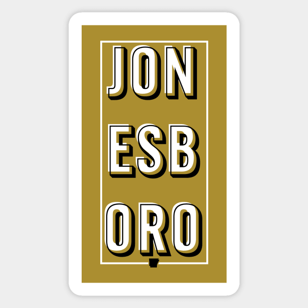 Jonesboro City Block Sticker by rt-shirts